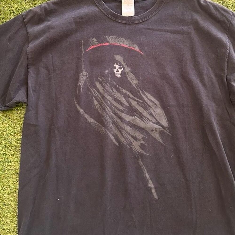 Unbranded Men's Black and Navy T-shirt